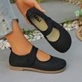 thumbnail image 3 of EKVAHL Women's Orthopedic Mesh Mary Jane Flats, Woven Walking Sneakers, Hook Loop Strap Summer Outdoor Daily Casual Trainers Black, 3 of 3