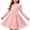 Pink, variant on Spazoro Girls Maxi Dress, Stretchy Crew Neck Long Sleeve Solid Casual A-Line Dresses Green Size 6
