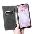 thumbnail image 4 of For Samsung Galaxy S25 Ultra 5G 6.9" Totem Embossed Strong Magnetic Attachment/Closure, Card Slots/Pocket, PU Leather Flip Wallet Case,Grey,For Galaxy S25 Ultra, 4 of 7