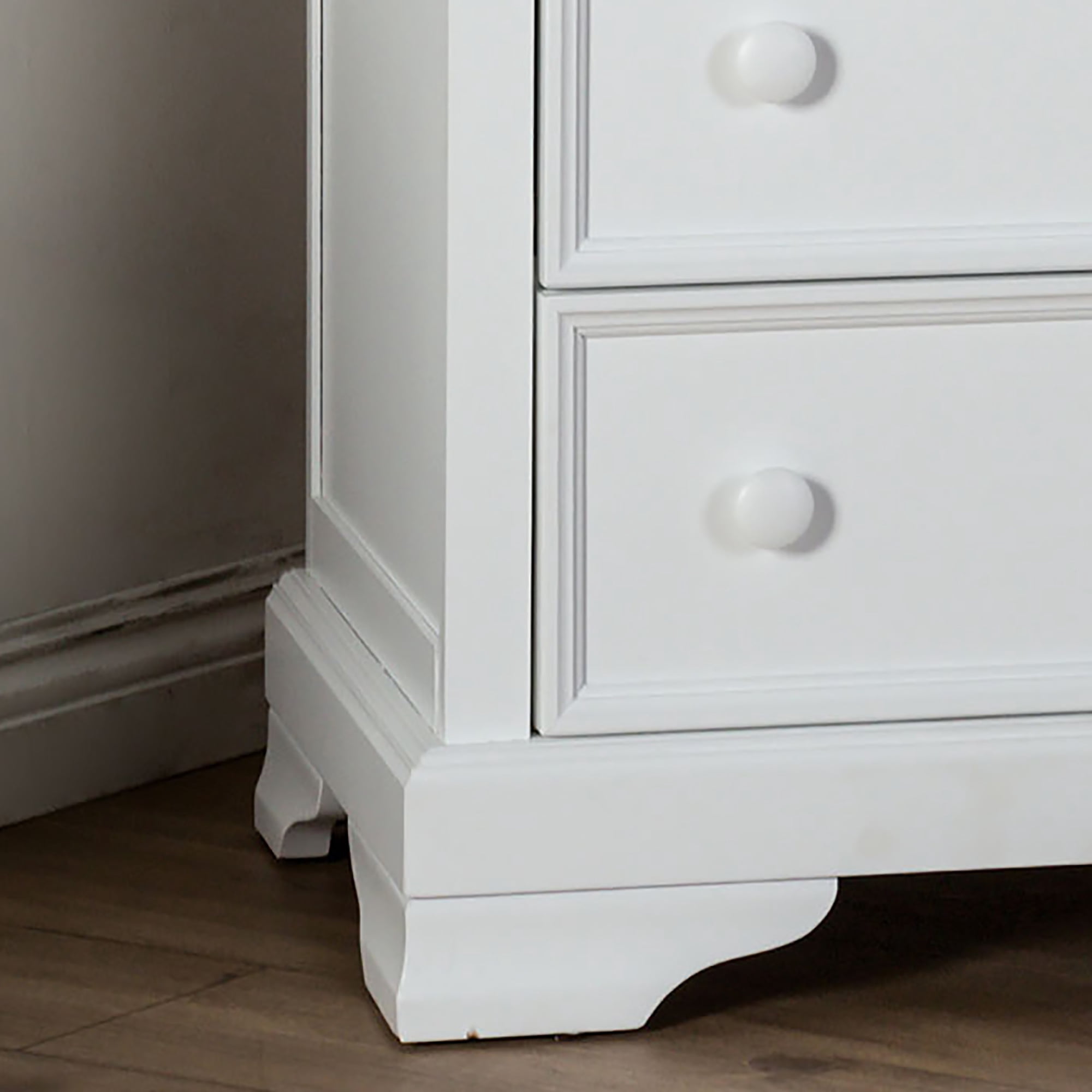 Furniture of America Livia Kids Transitional 5-Drawer Vertical Dresser, White