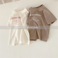 thumbnail image 3 of Camiseta informal de manga corta para padres e hijos, trajes a juego, moda de verano, Ins, estilo coreano, diseño con letras impresas, Unisex, 3 of 4