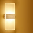 thumbnail image 2 of Lámpara de pared LED Luz de pared Interior 12W Iluminación de pared Arriba Abajo AC 230V 750LM Blanco cálido Cepillado para sala de estar Baño Escaleras Namotu LN-2335, 2 of 7