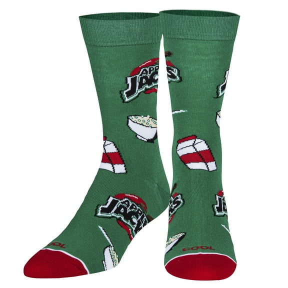 Cool Socks, Apple Jacks Cereal Bowl Men's, Fun Novelty Crew Socks