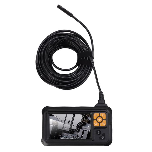 Endoscopio Industrial, 8 Mm De Doble Lente 1080p HD Boroscopio Cámara IP67 Alcance De Inspección Con Pantalla LCD De 4.3 Pulgadas Para Tubería De Drenaje De Alcantarillado CAR