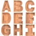 thumbnail image 3 of Creative Piggy Bank Nordic Style Wooden Letter Piggy Bank Thickness 1.78in/1.2in,Brown,Wooden,Y,Thickness 1.8in, 3 of 13
