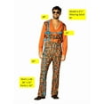 thumbnail image 5 of Rasta Imposta Men's Swaggertown Orange Houndstooth Pantsuit Halloween Costume Pantsuit - Orange Medium, 5 of 5
