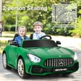 thumbnail image 4 of Costway 2 Seater 12V Kids Ride On Car Mercedes Benz AMG GTR w/Remote & LED Lights Green, 4 of 10