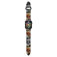 thumbnail image 2 of Apple Watch Bands 38mm Soft Silicone Wristband with Full Body Clear Hard Temper Glass Screen Protector for iWatch Apple Watch Series 1/2/3/Nike+ - Rainbow Rose Floral, 2 of 3
