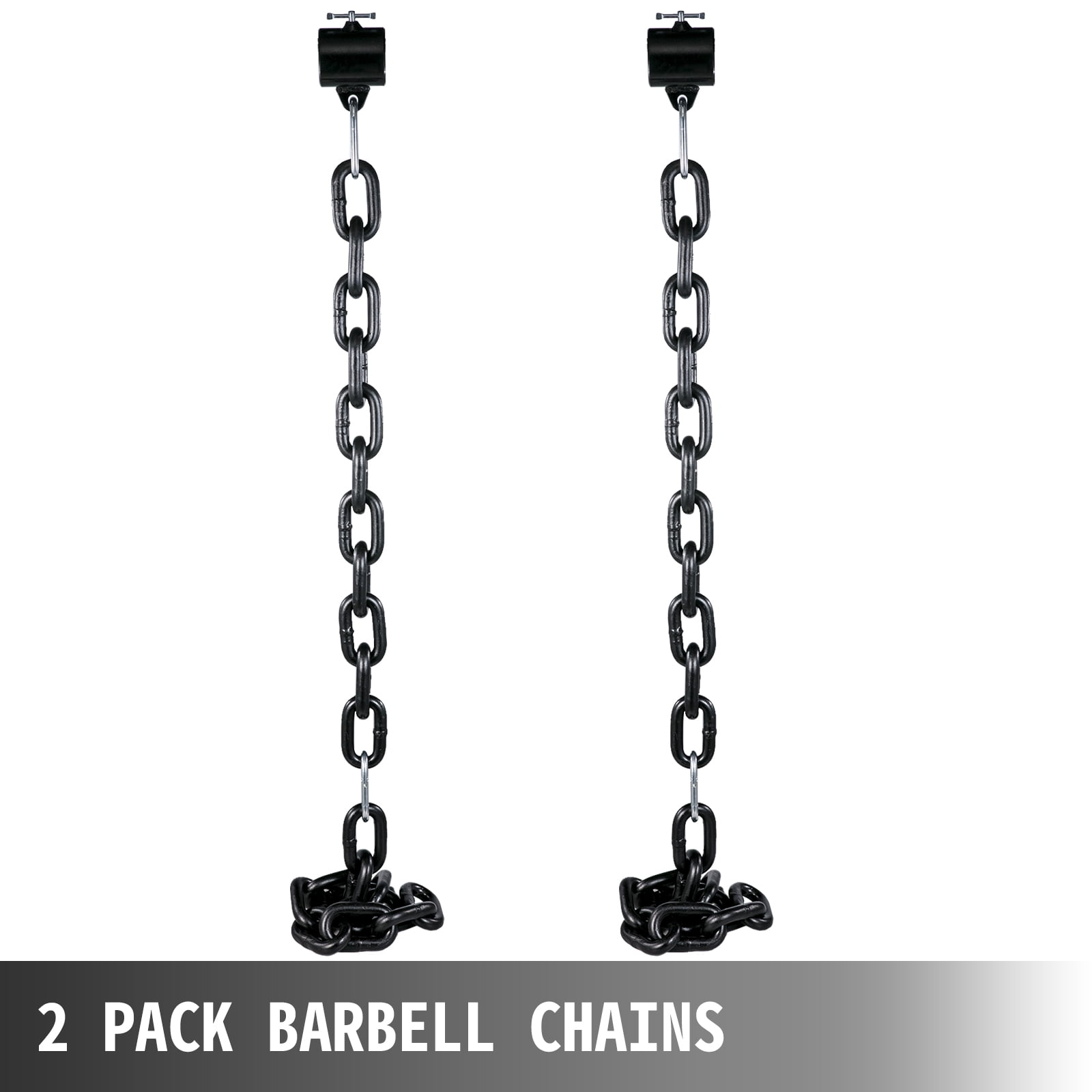 A Pair Weight Lifting Chains 26LBS 1.6m each Weight-bearing Training w/ Collars 