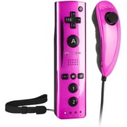 Power A Wiimote and Nunchuck Set Chromatic Plus Controller for Wii and Wii U, Pink (Open Box - Like New)