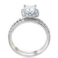 thumbnail image 3 of Pompeii 2 5/8ct Princess Cut Halo Diamond Engagement Wedding Ring Set Lab Grown 14k Gold, 3 of 3