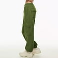 thumbnail image 7 of BLVB Womens Cargo Sweatpants Casual Baggy Fleece High Waisted Wide Leg Joggers Pants Trendy Trousers with Pockets, 7 of 7