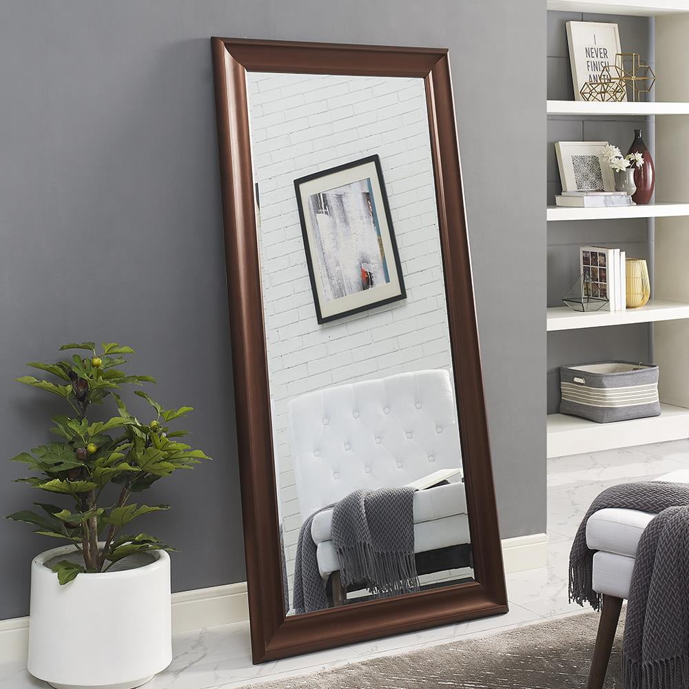 Framed Floor Mirror Oil Rubbed Bronze 65" x 31" by Naomi Home Walmart