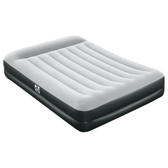 Tritech 16” Inflatable Air Mattress Bed with Built-in Pump, Storage Bag, and Repair Patch for Indoor and Outdoor Use, Queen