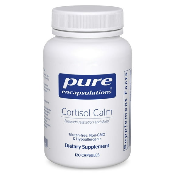 Pure Encapsulations Cortisol Calm - Supports Cortisol Health & Relaxation - Contains Ashwagandha & L-Theanine - Restful Sleep - 120 Capsules