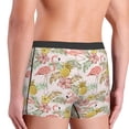thumbnail image 3 of Uemuo Tropical Pink Flamingo Pineapple Pattern Men's Boxer Briefs,Trunk Anti-Chafing,Comfortable, Durable, and Stylish Underwear-Medium, 3 of 9