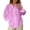 Pink, variant on Summer Lightweight Linen Shirts for Women Long Sleeve Button down Shirt Solid Color Relaxed Fit Drop Sleeved Casual Tops Spring Summer Vacation Travel Blouses White S