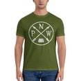 thumbnail image 3 of Pacific North West Mountain Men'S Basic Short Sleeve T-Shirt Moss Green 5x-Large, 3 of 5