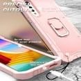 thumbnail image 3 of SaniMore for LG Velvet Case with Hidden Bracket Rugged Heavy Duty Protective [Hard PC Back + Silicone Bumper] Shokcproof Anti-drop Tri-layer Hybird Shell For LG Velvet 5G 2020 LM-G900, Rose Gold, 3 of 7