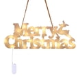 thumbnail image 2 of Christmas LED Light, LED Letters Christmas Lights Warm Light Energy Efficient with Hanging Rope for Office, 2 of 7