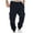 Navy, variant on ZUKMRJPC Mens Cargo Sweatpants Solid Color Elastic Waist Drawstring Pants Winter Warm Fleece Lined Athletic Jogger Pants with Pockets