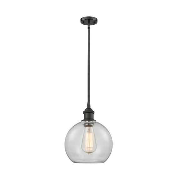 516-1S-OB-G122-8 Innovations Lighting Ballston - 1 Light Athens Mini Pendant In IndustrialStyle-10 Inches Tall and 8 Inches Wide-Oil Rubbed Bronze