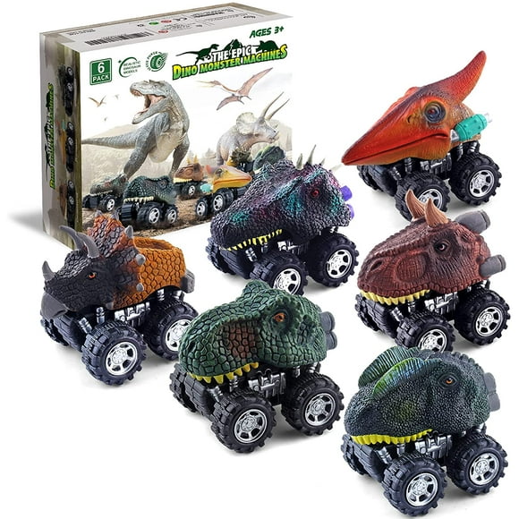 Amdohai Dinosaur Toys for 3 Year Old Boys, Palotix Pull Back Dinosaur Toys for 5 Year Old Boy 6 Pack Set Car Toys for 4 Year Old Boys Christmas Birthday Gifts for Kids 1 2 3 4 5 6 Year Old Boys Girls