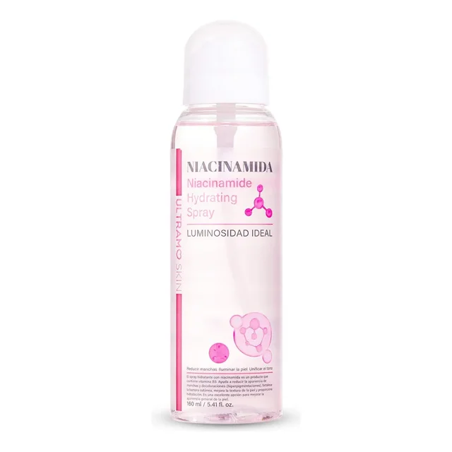 Spray Hidratante Niacinamida Reduce Manchas e Imperfecciones Unifica el Tono de la Piel 160ML ULTRAMO