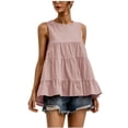 thumbnail image 1 of Ensembles d'Été pour Femmes Deux Pièces Ensemble de Vêtements d'Été pour Femmes Col Rond Manches Courtes Hauts Pantalons Ensembles Pantalon Style S_676 Survêtements pour Femmes Roses P, 1 of 9