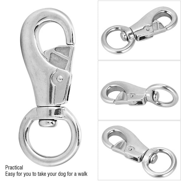 Rdeghly 99mm 304 Stainless Steel Diving Snap Hook Swivel Snap Hook for Dog  Leashes , Snap Hooks for Dog Leashes, Stainless Steel Snap Hook 