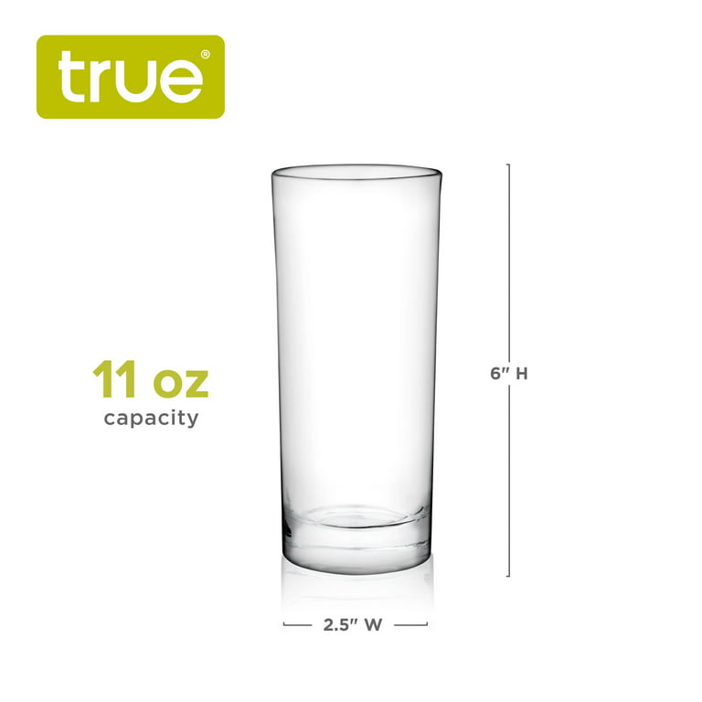 True Highball Cocktail Large Drinking Glasses With Heavy Base