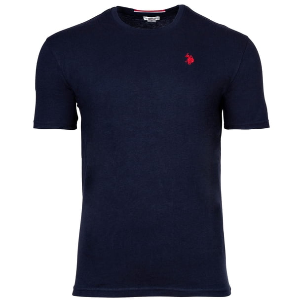 U.S. POLO ASSN. Camiseta de hombre - cuello redondo, logo bordado, algodón Azul marino XL (X-Large)
