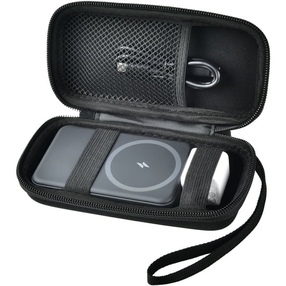 Case for Anker Magnetic Battery 10,000mAh Foldable Wireless Portable Charger, 321 5,000mAh Power Bank (MagGo) Holder -Black (Case Only)