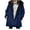Blue, variant on LYXSSBYX Winter Coats for Women Fashion Womens Warm Faux Coat Jacket Winter Button Solid Long Sleeve Outerwear