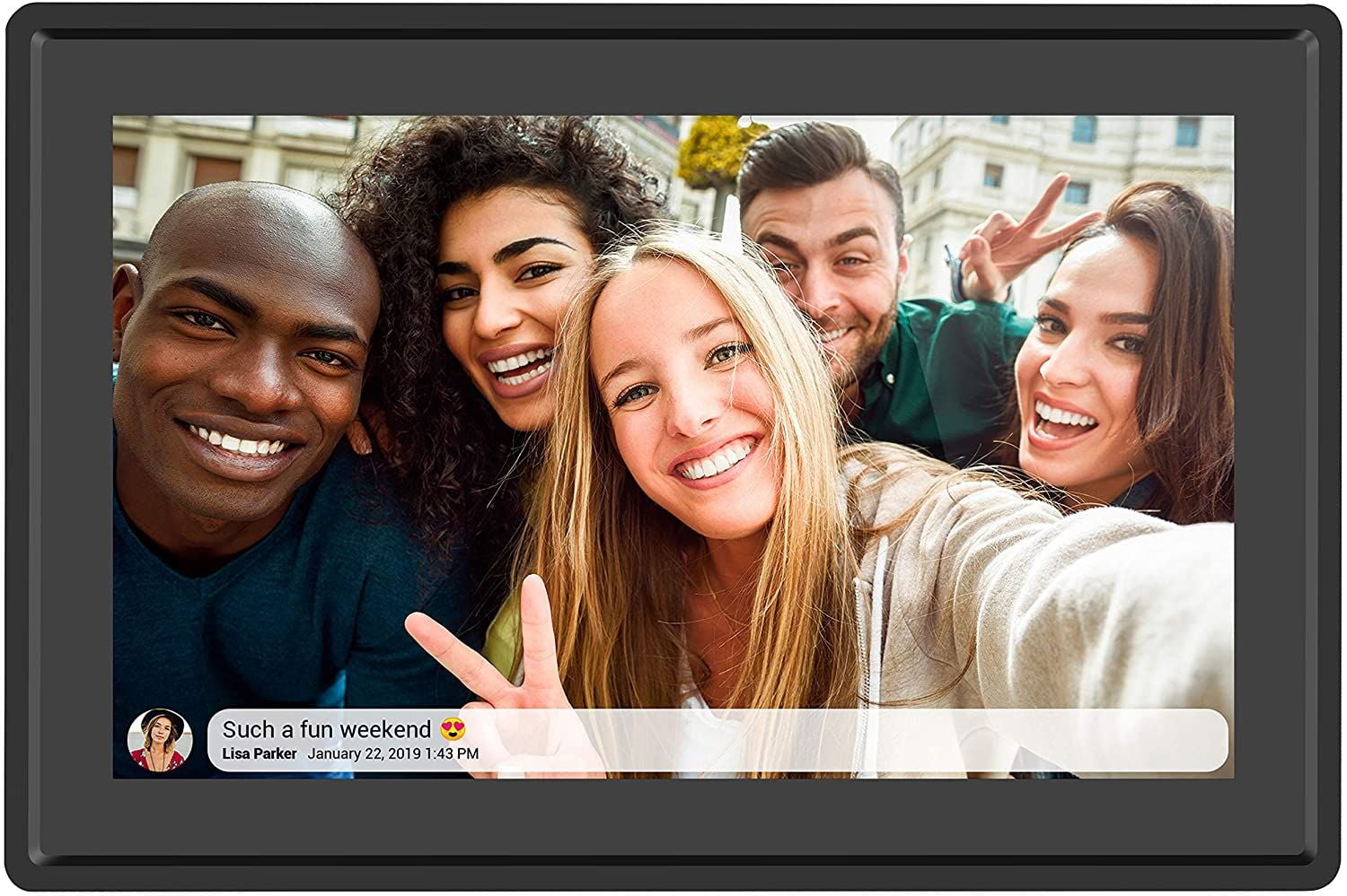 Ulltimaxx 10.1 Inch 16GB 40,000 Pics WiFi Digital Photo Frame with HD IPS Display Touch Screen Share Moments Instantly via Frameo App from Anywhere 