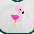 thumbnail image 4 of Inktastic Cute Flamingo, Baby Flamingo, Pink Flamingo, Bird Girls Baby Bib, 4 of 4