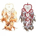 thumbnail image 2 of 19.7inch Large Dream-Catcher Wind Chime, Heart Shaped, Bedroom Wall Hanging, Bohemia Decoration, Feather Ornament, Hand Woven Crafts, 2 of 6