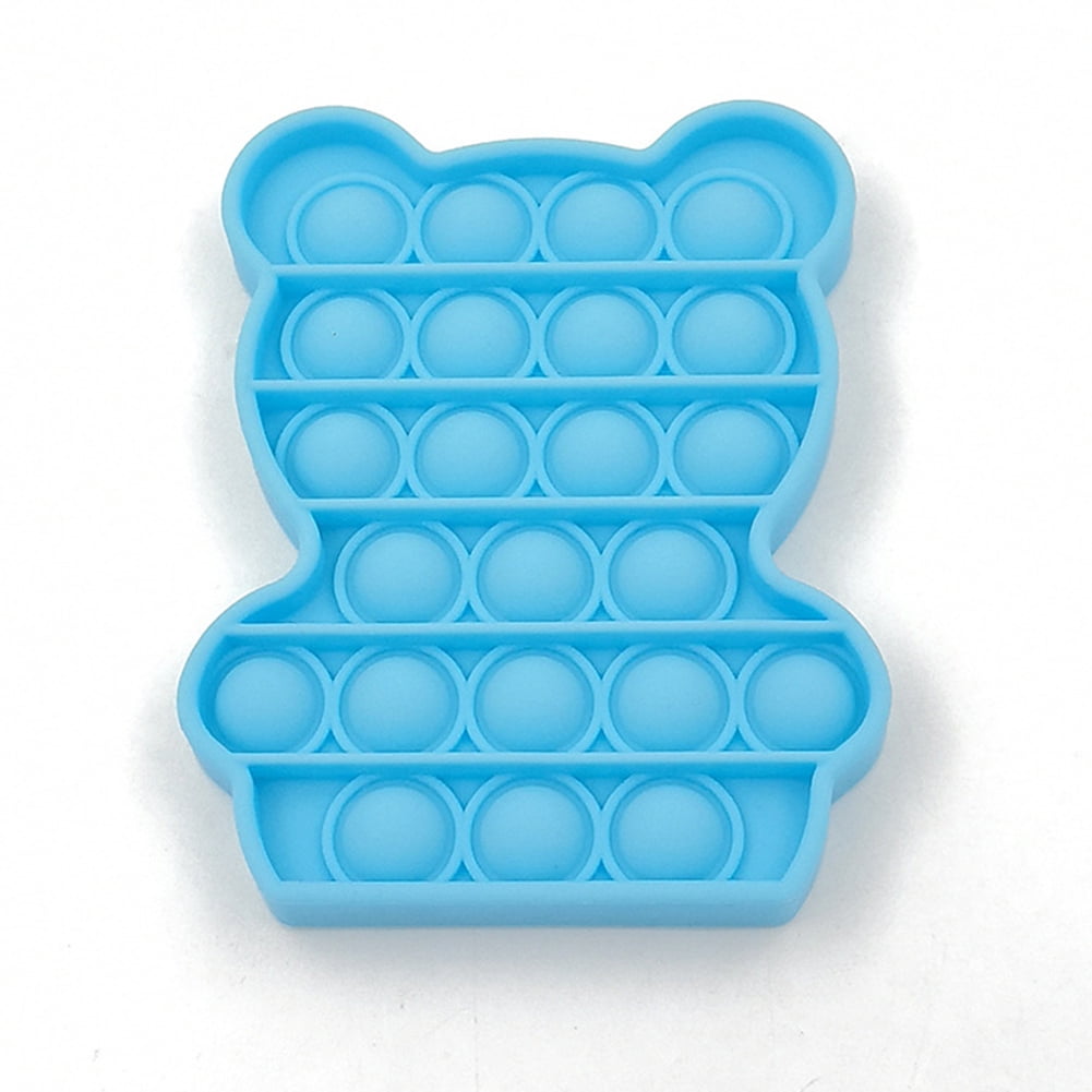 Aktudy Bear Antistress Bubble Popping Game Push Fidget Sensory Toy Sky Blue Walmart Com Walmart Com