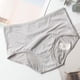 thumbnail image 2 of Ropa interior menstrual Prolriy para mujer, bragas a prueba de fugas, ropa interior femenina, pantalones de cintura fisiológica, ropa interior de algodón para mujer, ropa interior femenina, gris, XL, 2 of 3
