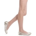 thumbnail image 2 of Dream Pairs Women's Ballerina Ballet Flats Classic Pointed Toe Slip On Shoes Sole-Flex Gold Size 9, 2 of 5