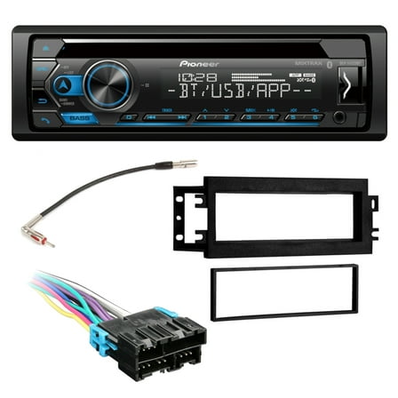 Pioneer Single DIN CD w/ Bluetooth Car Stereo Upgrade 1993-1996 Chevy Camaro Includes In-Dash Car Stereo, Dash Kit, Harness and Antenna Adapters