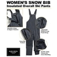 thumbnail image 6 of Bass Creek Outfitters Women's Ski Pants - Insulated Waterproof Snow Bib Overalls (Size: S-3X), 6 of 7