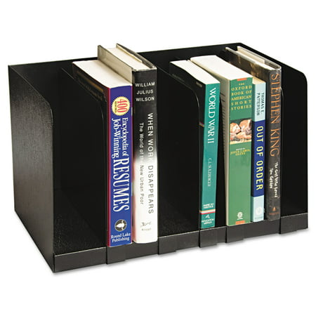 UPC 025719057046 product image for Buddy Products Six Section Book Rack w/Dividers, Steel, 15 x 9 1/4 x 9 1/4, Blac | upcitemdb.com