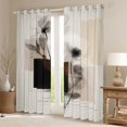thumbnail image 2 of Homewish Modern Fashion Watercolor Black Out Curtains, Chic Flower Floral Curtains Pack of 2 (42x63 Each), Teens Adult Women Men Bedroom Curtains, Blackout Curtains Bedroom Decor, 2 of 6