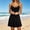 Black, variant on Summer Dresses for Women Flowy Sleeveless Midi Solid Elegant Wrap Corset Square Neckline Adjustable Straps Beach Strapped Swing with Drawstring Wine Sundresses S