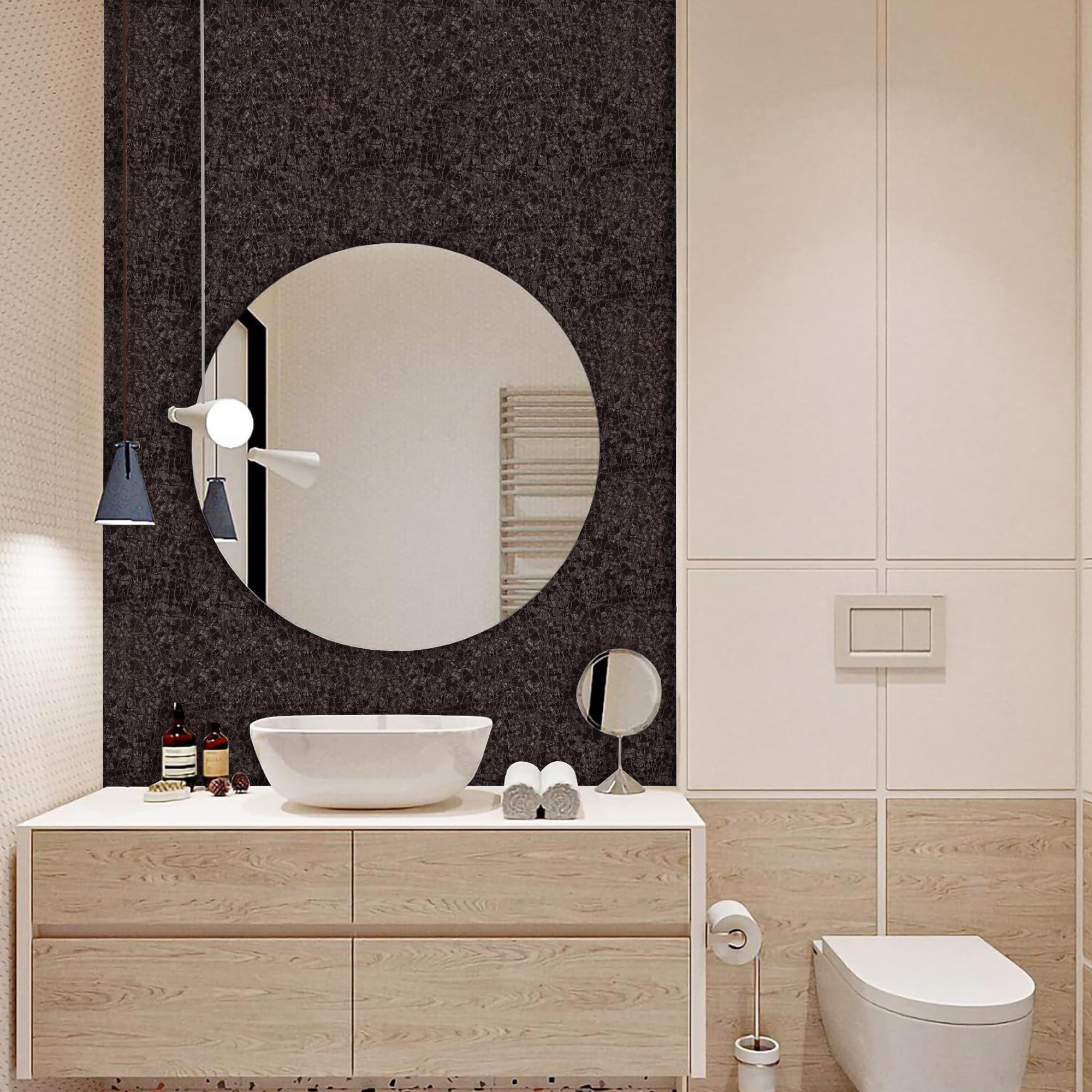(4 pack) Abyssaly Brown Peel and Stick Wallpaper 15.7"×118", Thicken Modern Textured Embossed Wallpaper Self-Adhesive Removable Vinyl Contact Paper