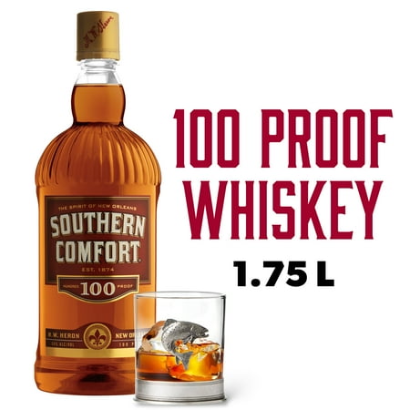 Southern Comfort 100 Whiskey, 1.75L Liquor, 50% Alcohol