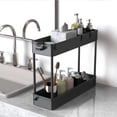 thumbnail image 3 of SPAcELEAD Carro de almacenamiento delgado Organizador de almacenamiento de baño de 4 niveles Carro utilitario con ruedas Estantería móvil Carro de almacenamiento deslizable para oficina, baño, cocina,, 3 of 7