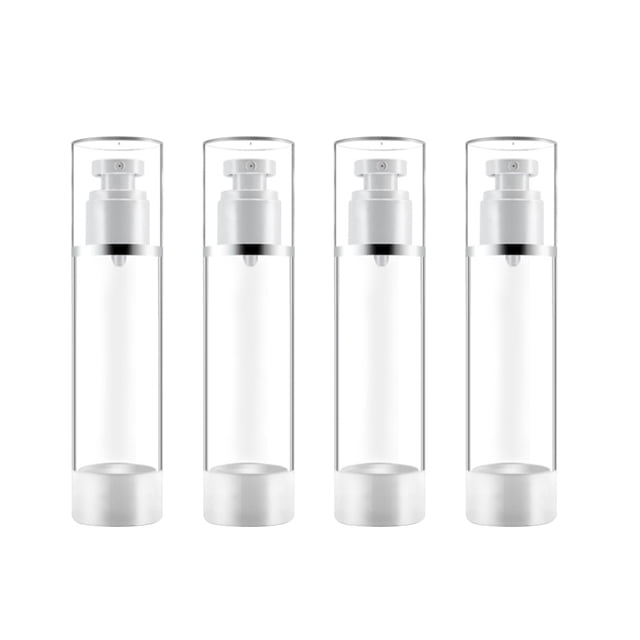 4 botellas con bomba sin aire de 30 ml, dispensador de vacío para viajes, botellas vacías para cosméticos, botellas con pulverizador.