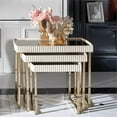 thumbnail image 2 of Michael Amini Lisbon Nesting Table - Set of 3 - Silken Matte Cream, 2 of 12